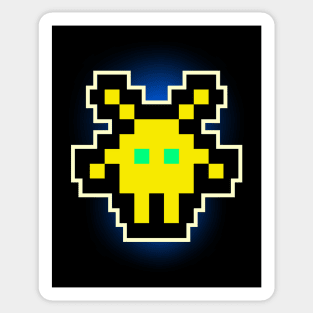 Yellow Invader Sticker